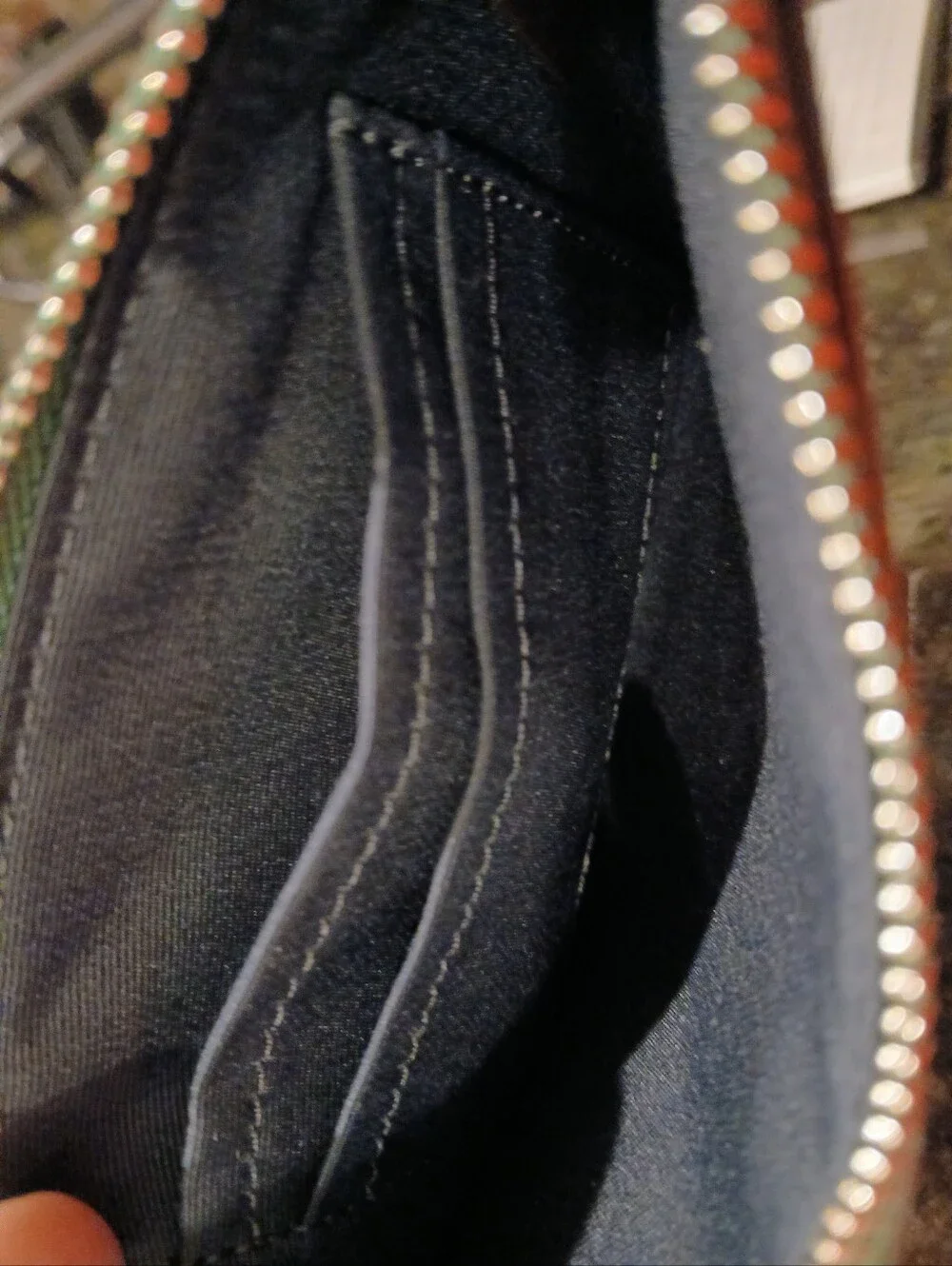 COACH Green Zipper Wallet With COACH Heart Pin